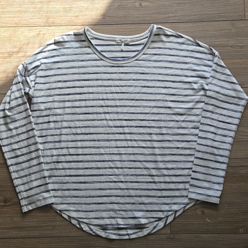 Rag & Bone Striped Jersey Long Sleeve Top
